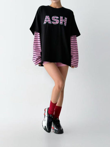 韓國直送ASH Short - Sleeved Tee 👕 - HLY &amp; CHOCCICO