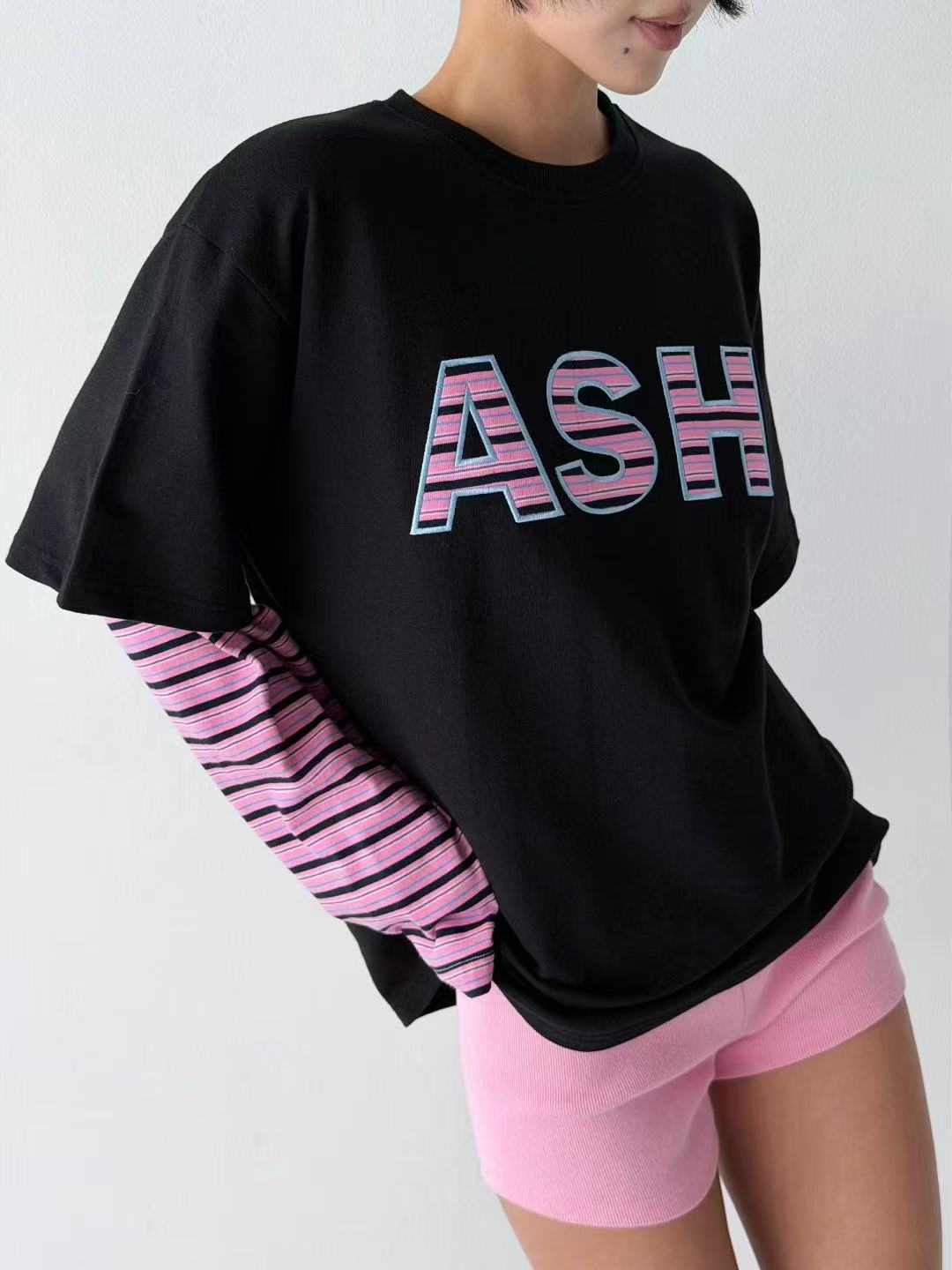 韓國直送ASH Short - Sleeved Tee 👕 - HLY &amp; CHOCCICO