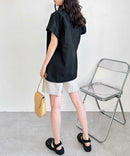 ASSN x GeeRA French Sleeve Shirt Tops - 2 Color HLY & CHOCCICO