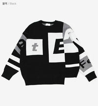 韓國直送BARON Box Lettering Crewneck Knit Sweater HLY & CHOCCICO