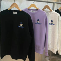 韓國直送Baron Overfit Round Bear Combination Sweatshirt 3 Colors - HLY & CHOCCICO