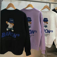 韓國直送Baron Overfit Round Bear Combination Sweatshirt 3 Colors - HLY & CHOCCICO