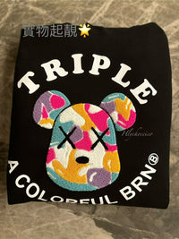 韓國直送Baron Triple Bear Embroidery Hoodie 3 Colors HLY & CHOCCICO