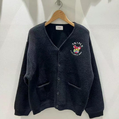 韓國直送Baron Triple Embroidery Cardigan - HLY &amp; CHOCCICO