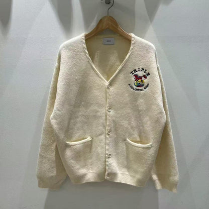 韓國直送Baron Triple Embroidery Cardigan - HLY &amp; CHOCCICO
