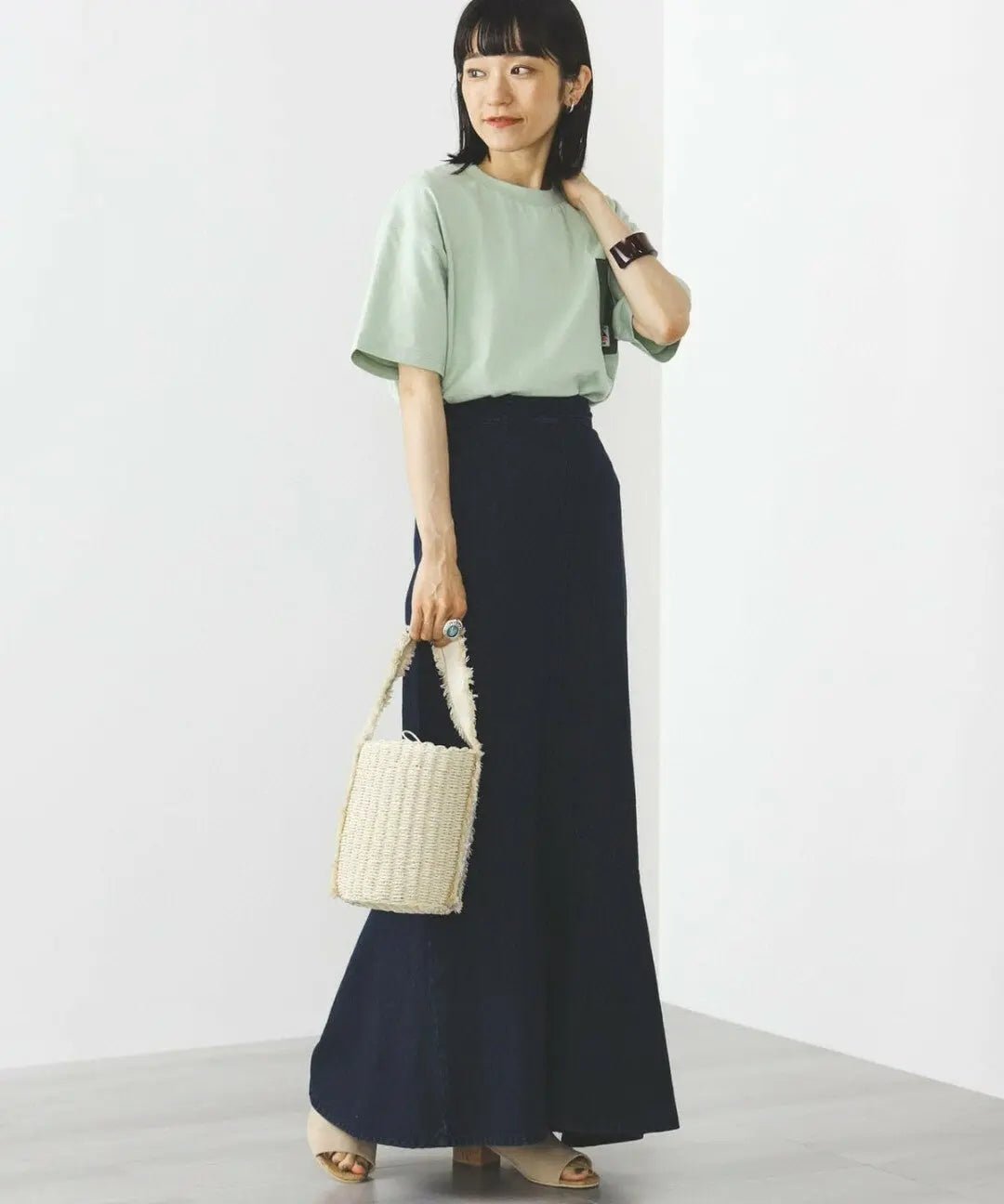 日本直送BEAMS HEART OUTDOOR POCKET TEE HLY & CHOCCICO