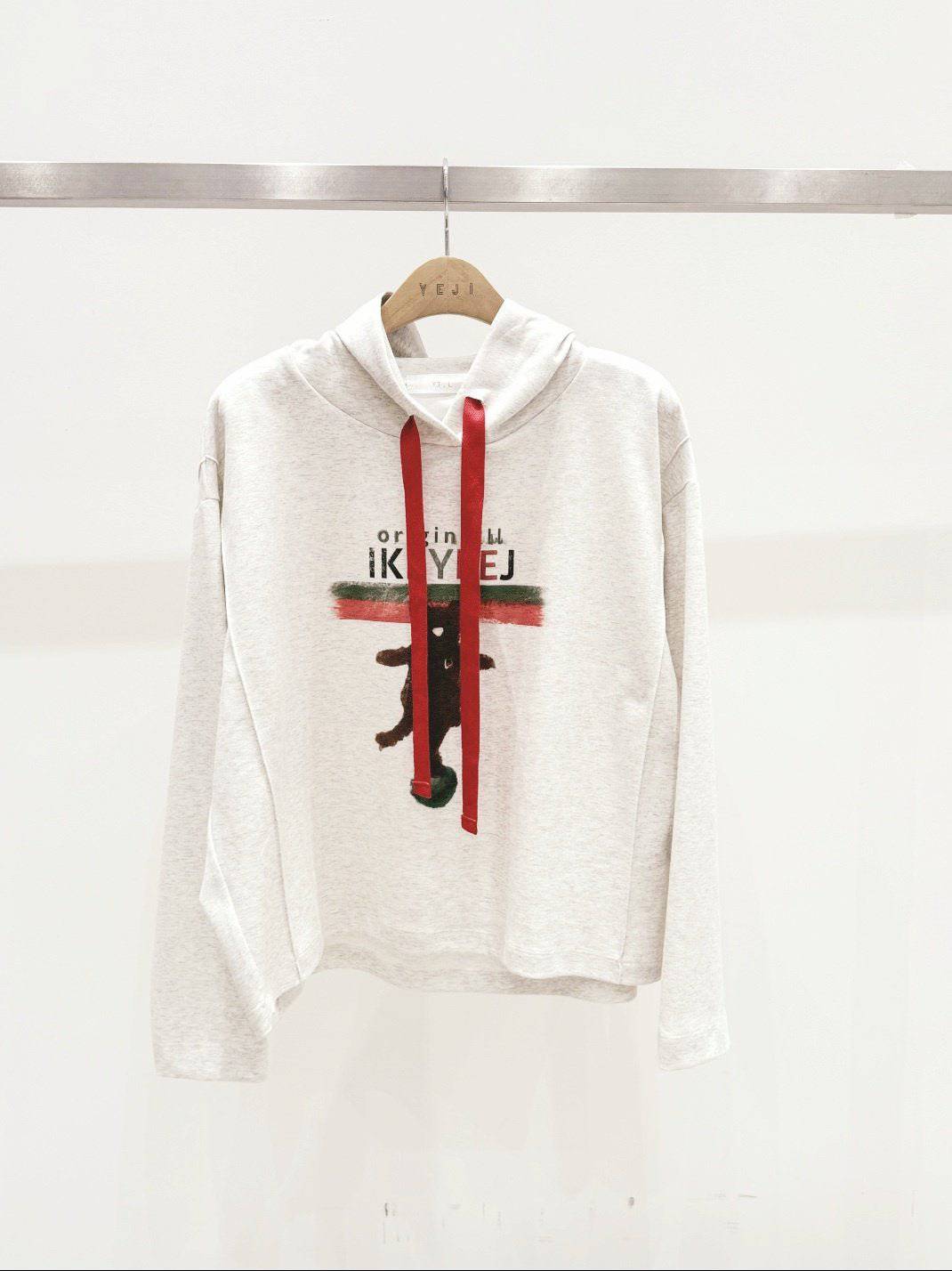 韓國直送 Bear Pattern Hoodie - HLY & CHOCCICO