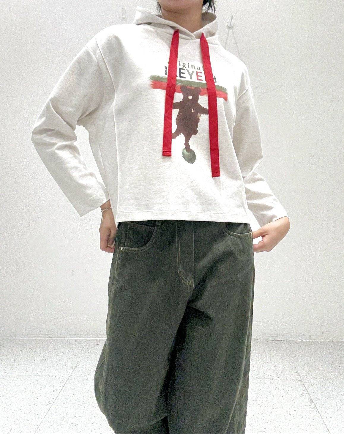 韓國直送 Bear Pattern Hoodie - HLY & CHOCCICO