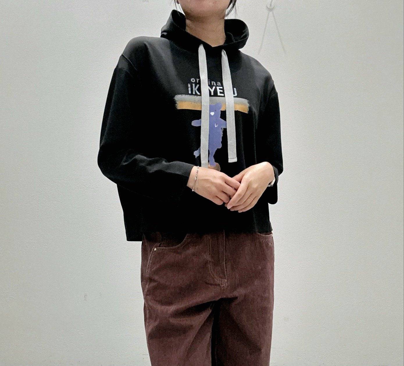 韓國直送 Bear Pattern Hoodie - HLY & CHOCCICO