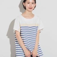 BMS Lace table border blue over Tee  - 2 Color - HLY & CHOCCICO