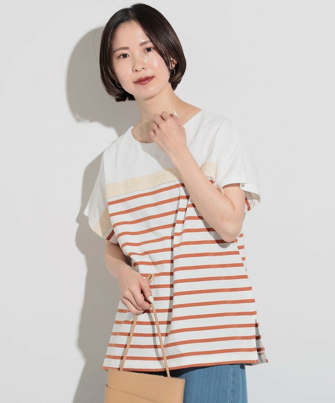 BMS Lace table border blue over Tee  - 2 Color HLY & CHOCCICO