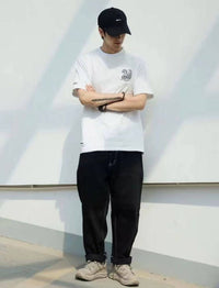 BMS Loose and Simple Three - Dimensional Cut Primary Color Denim - HLY & CHOCCICO