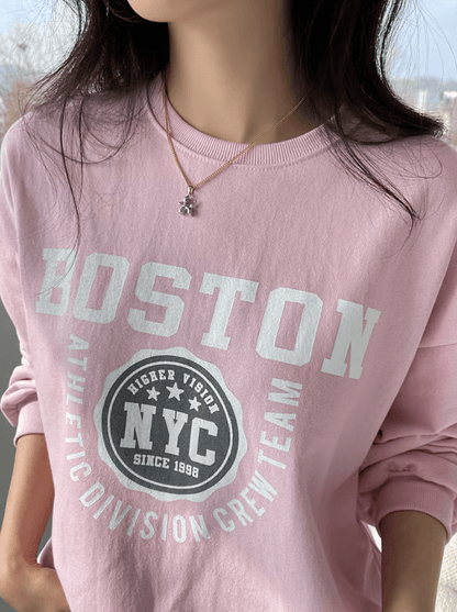 韓國直送Boston Long Sleeve Tee - HLY &amp; CHOCCICO