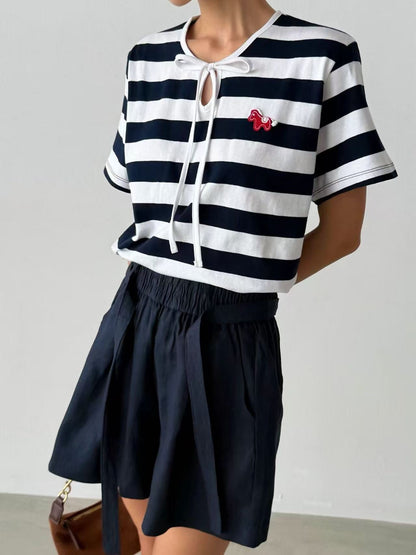 韓國直送Breezy Striped Top - HLY &amp; CHOCCICO