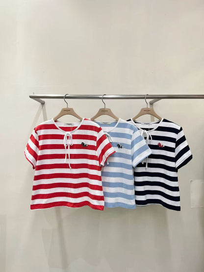 韓國直送Breezy Striped Top - HLY &amp; CHOCCICO