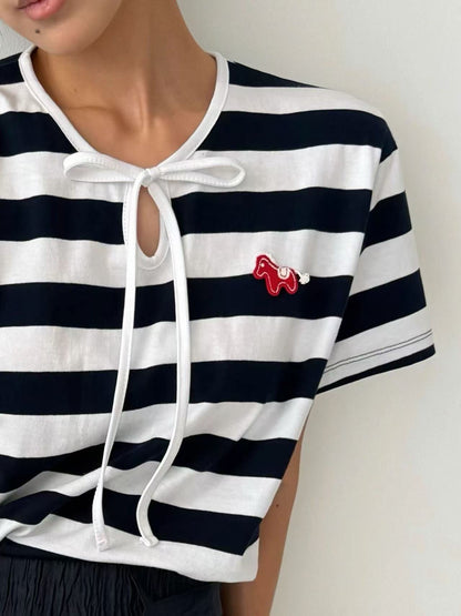韓國直送Breezy Striped Top - HLY &amp; CHOCCICO