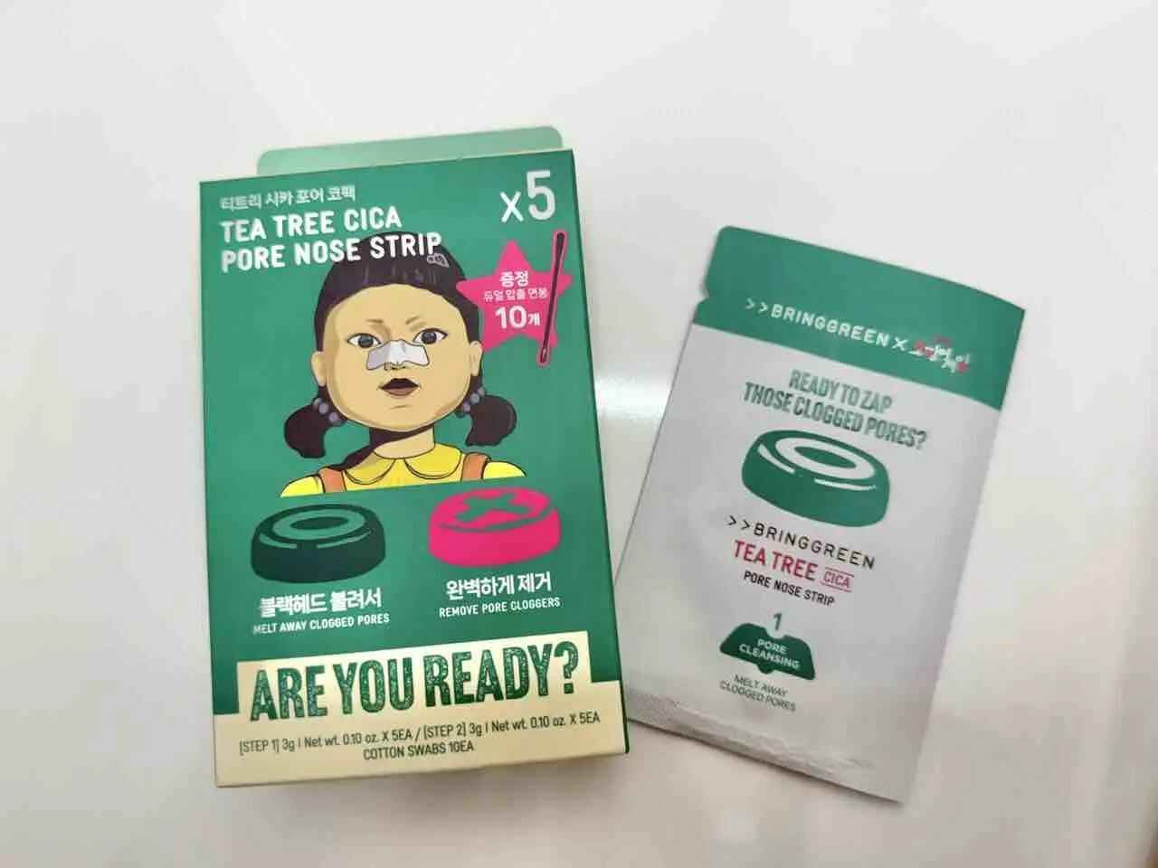 🌿 韓國 Bring Green x 魷魚遊戲茶樹鼻貼 🌿