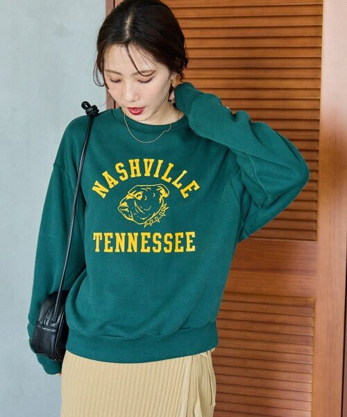 Bulldog Flocky Print Sweatshirt