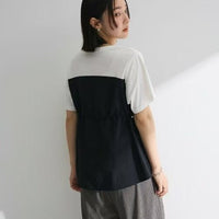 日本直送Bustier Docking Drost 5 Minute Sleeve Pullover HLY & CHOCCICO