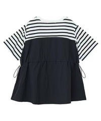 日本直送Bustier Docking Drost 5 Minute Sleeve Pullover HLY & CHOCCICO