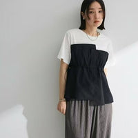 日本直送Bustier Docking Drost 5 Minute Sleeve Pullover HLY & CHOCCICO