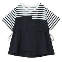 日本直送Bustier Docking Drost 5 Minute Sleeve Pullover HLY & CHOCCICO