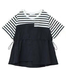 日本直送Bustier Docking Drost 5 Minute Sleeve Pullover HLY & CHOCCICO