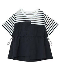 日本直送Bustier Docking Drost 5 Minute Sleeve Pullover HLY & CHOCCICO
