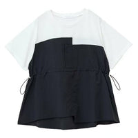 日本直送Bustier Docking Drost 5 Minute Sleeve Pullover HLY & CHOCCICO