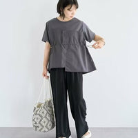 日本直送Bustier Docking Drost 5 Minute Sleeve Pullover HLY & CHOCCICO