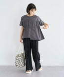 日本直送Bustier Docking Drost 5 Minute Sleeve Pullover HLY & CHOCCICO