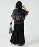 日本直送Bustier Style Layered Ruffle Short Sleeve Tops - HLY & CHOCCICO