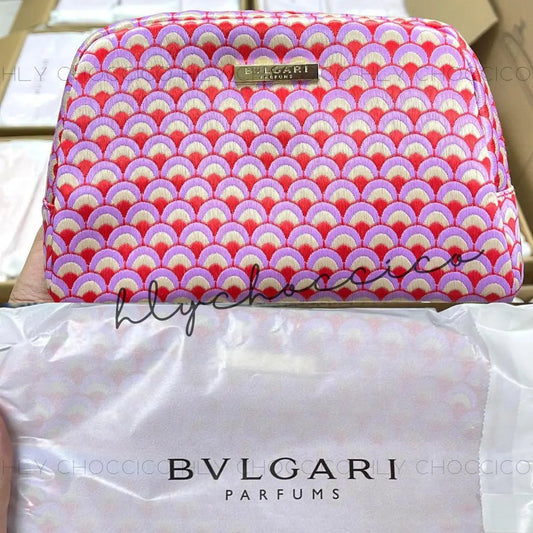 BVLGARI 化妝袋  (紫紅色) HLY & CHOCCICO