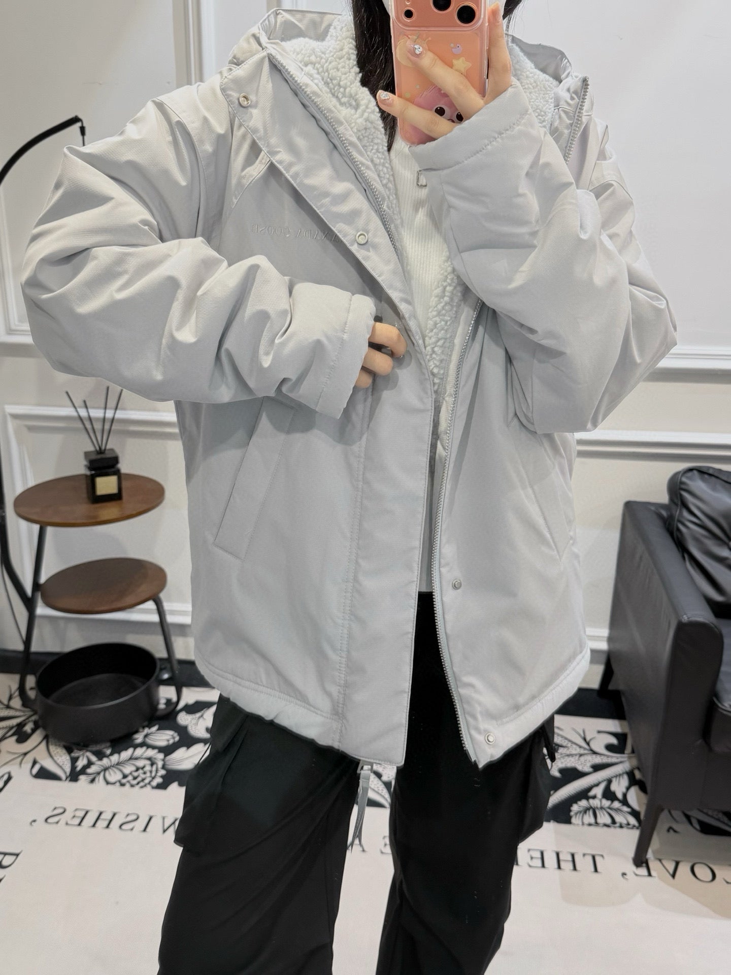 CANADA GOOSE Alberni Reversible Fleece Bomber - HLY & CHOCCICO