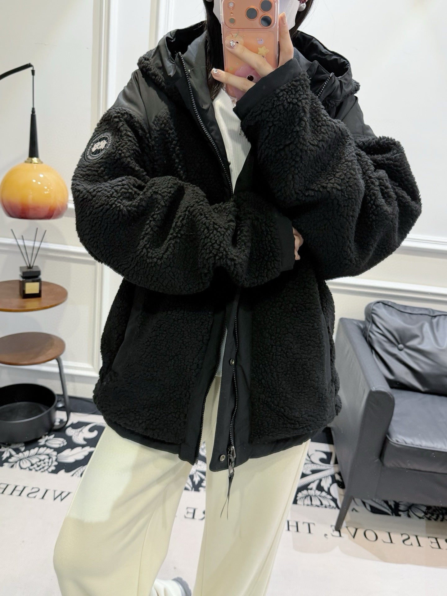 CANADA GOOSE Alberni Reversible Fleece Bomber - HLY & CHOCCICO