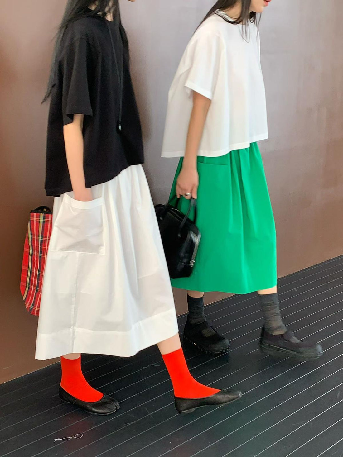 韓國直送Casual Pocket Skirt - HLY &amp; CHOCCICO