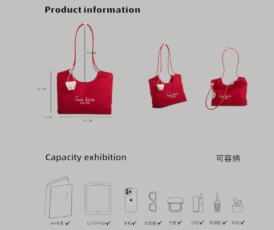 C’est Lavie Tote bag 3色入 - HLY &amp; CHOCCICO