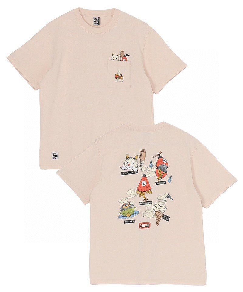 Chums Anti-Bug Food Yokai Pocket Tee - HLY & CHOCCICO