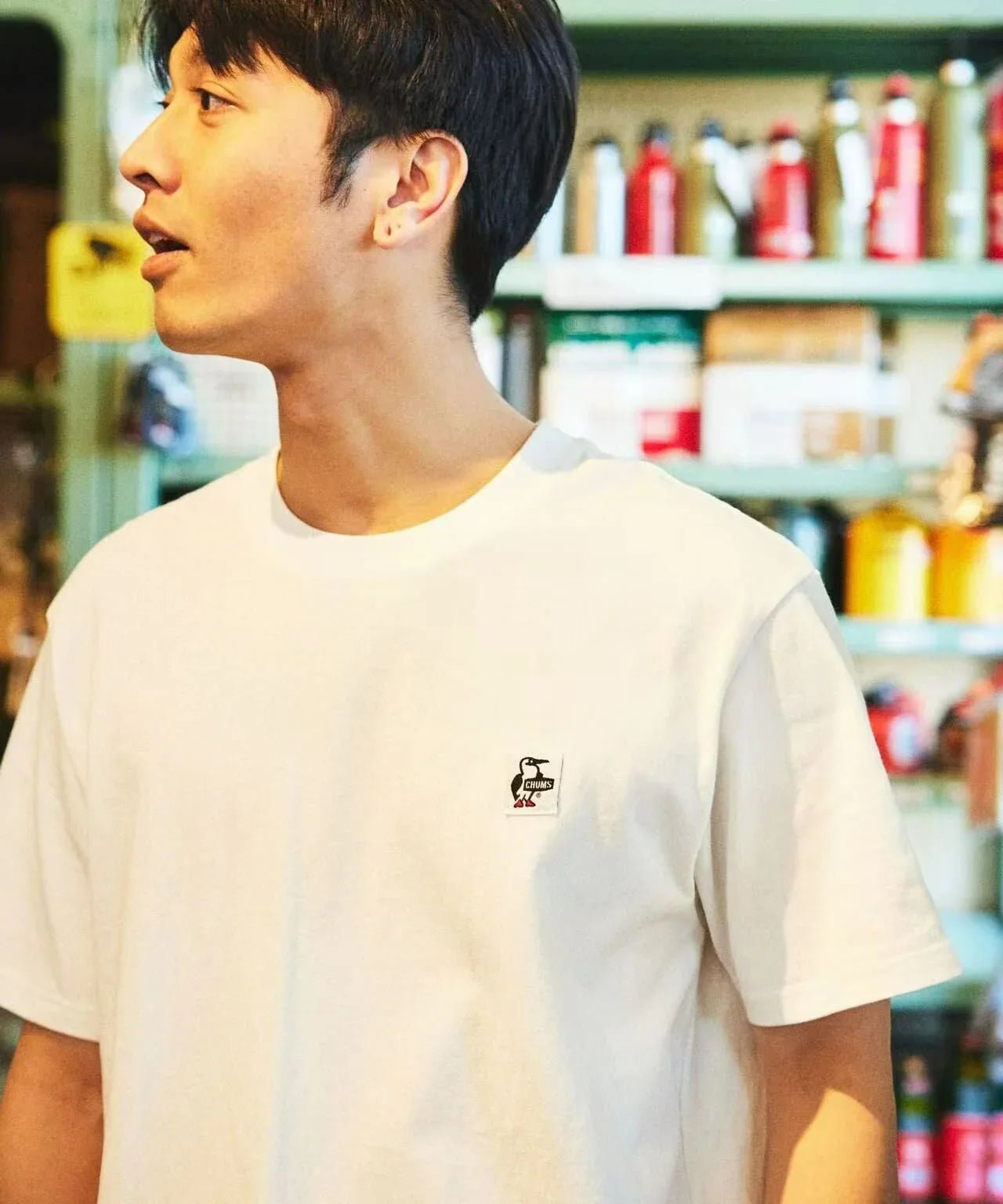 CHUMS arch logo back print crew neck Tee - 4 Color - HLY &amp; CHOCCICO