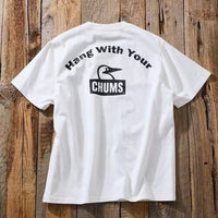 CHUMS  arch logo back print crew neck  Tee -4 Color - HLY & CHOCCICO