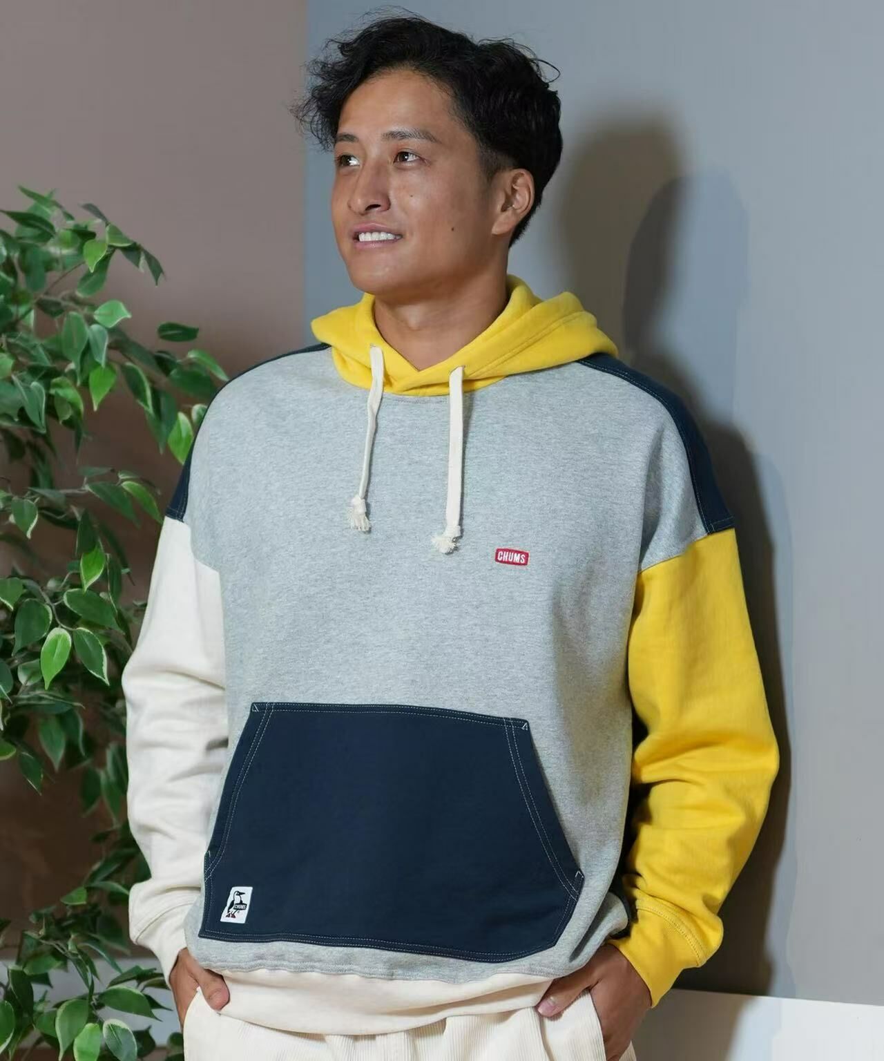 CHUMS Back Print Brushed Lining Hoodie HLY & CHOCCICO