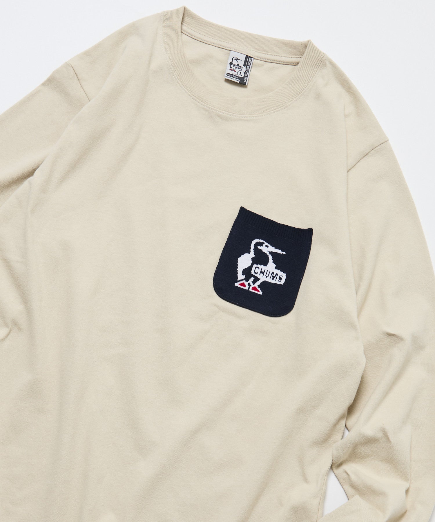 CHUMS 別注 Booby Bird Knit Pocket Long Sleeve Tee HLY & CHOCCICO