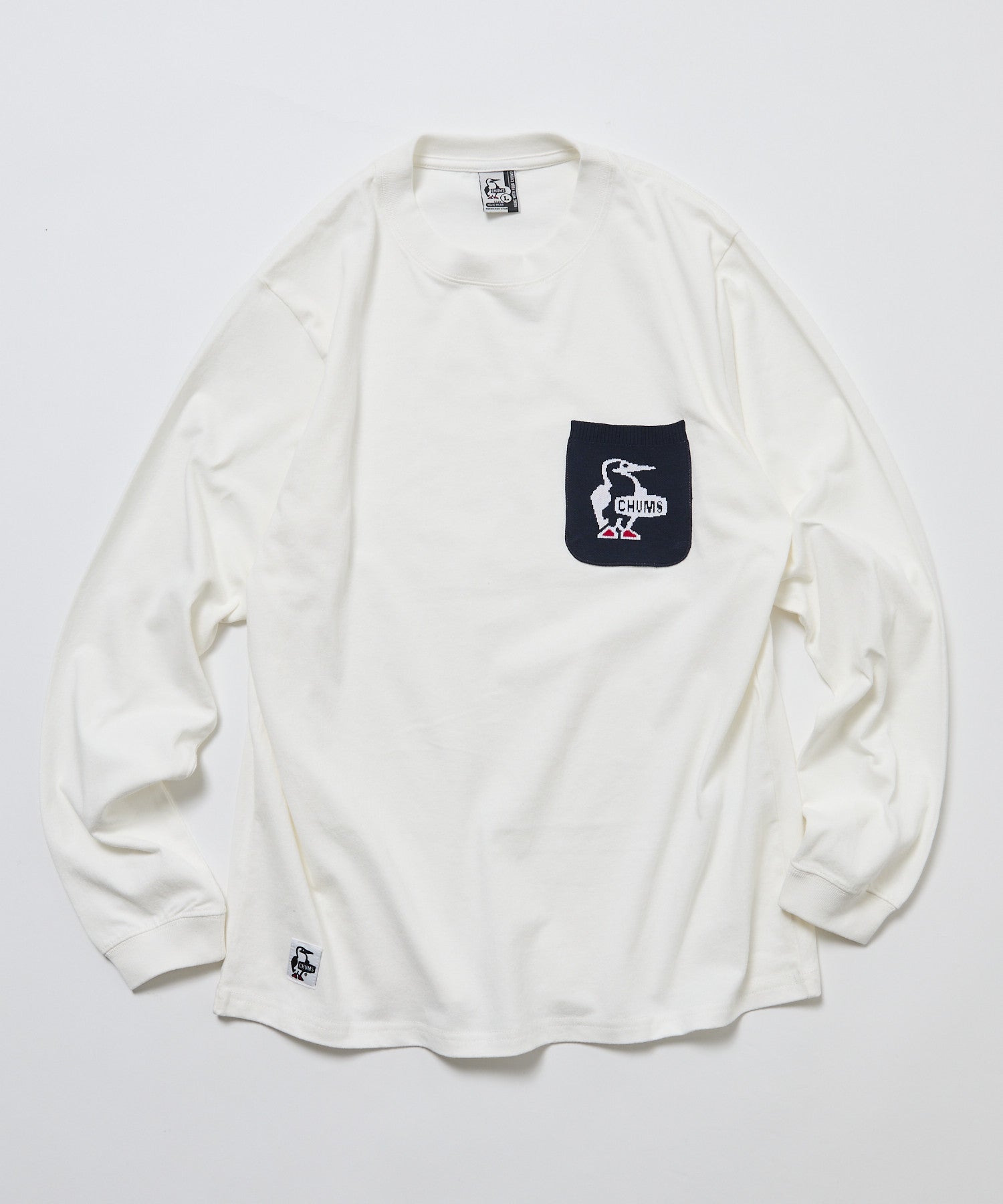 CHUMS 別注 Booby Bird Knit Pocket Long Sleeve Tee HLY & CHOCCICO