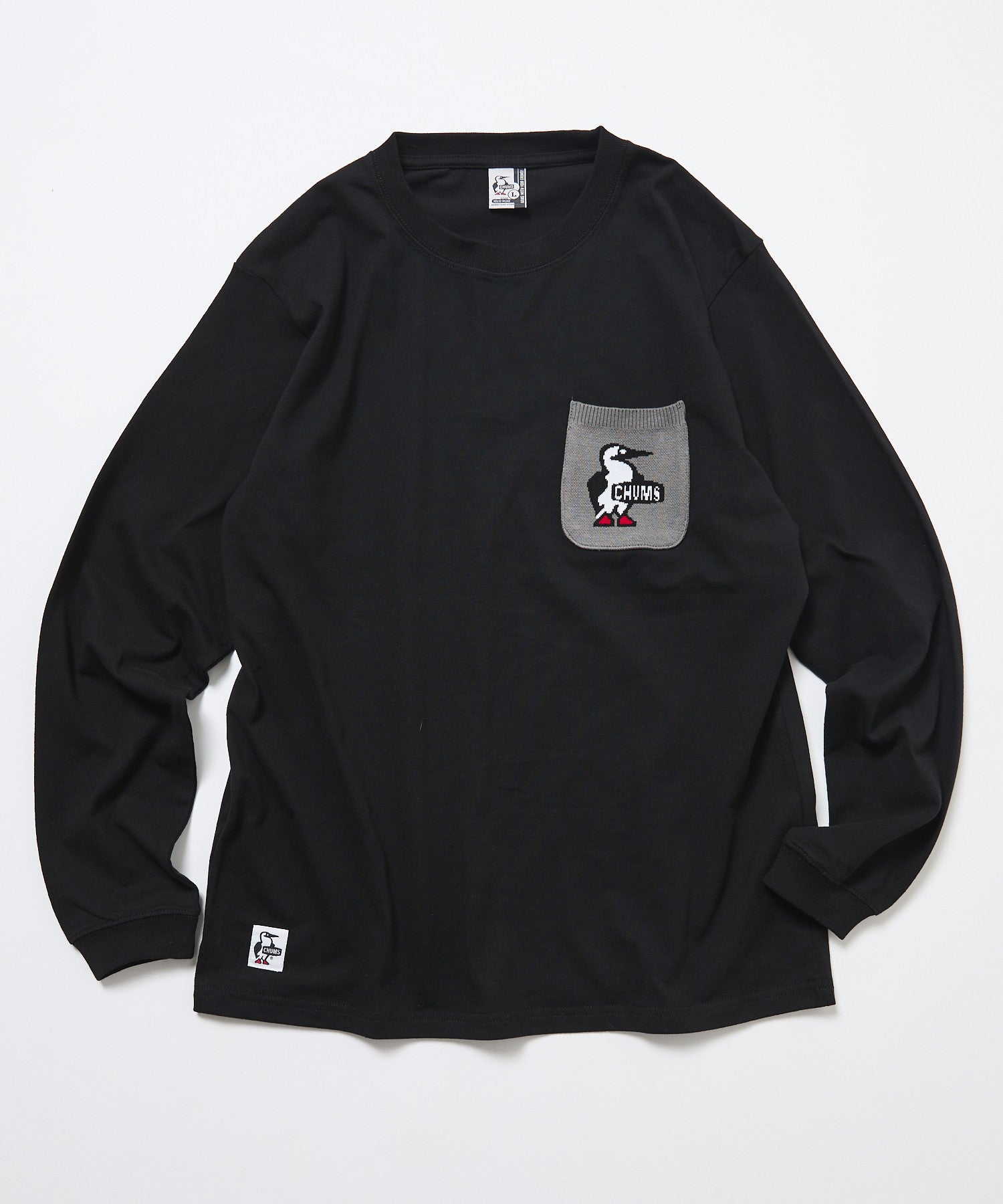 CHUMS 別注 Booby Bird Knit Pocket Long Sleeve Tee HLY & CHOCCICO