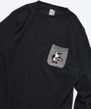 CHUMS 別注 Booby Bird Knit Pocket Long Sleeve Tee HLY & CHOCCICO