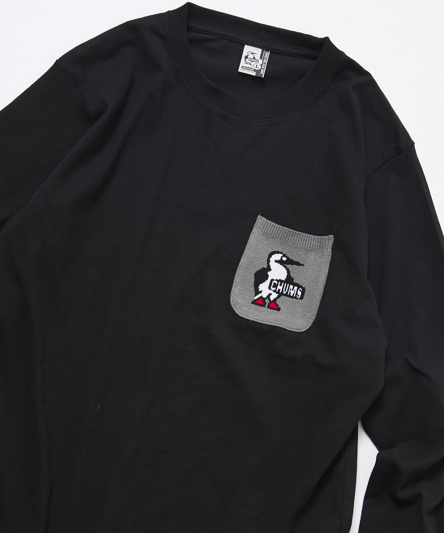 CHUMS 別注 Booby Bird Knit Pocket Long Sleeve Tee HLY & CHOCCICO
