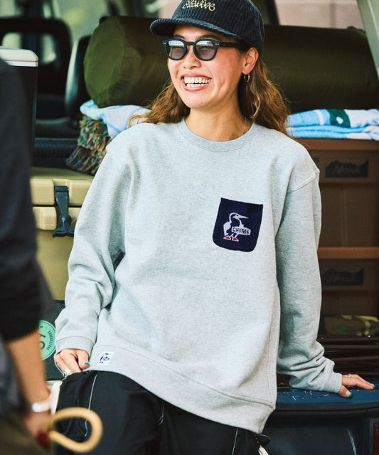 CHUMS 別注 Booby Bird Knit Pocket Sweatshirt - HLY & CHOCCICO
