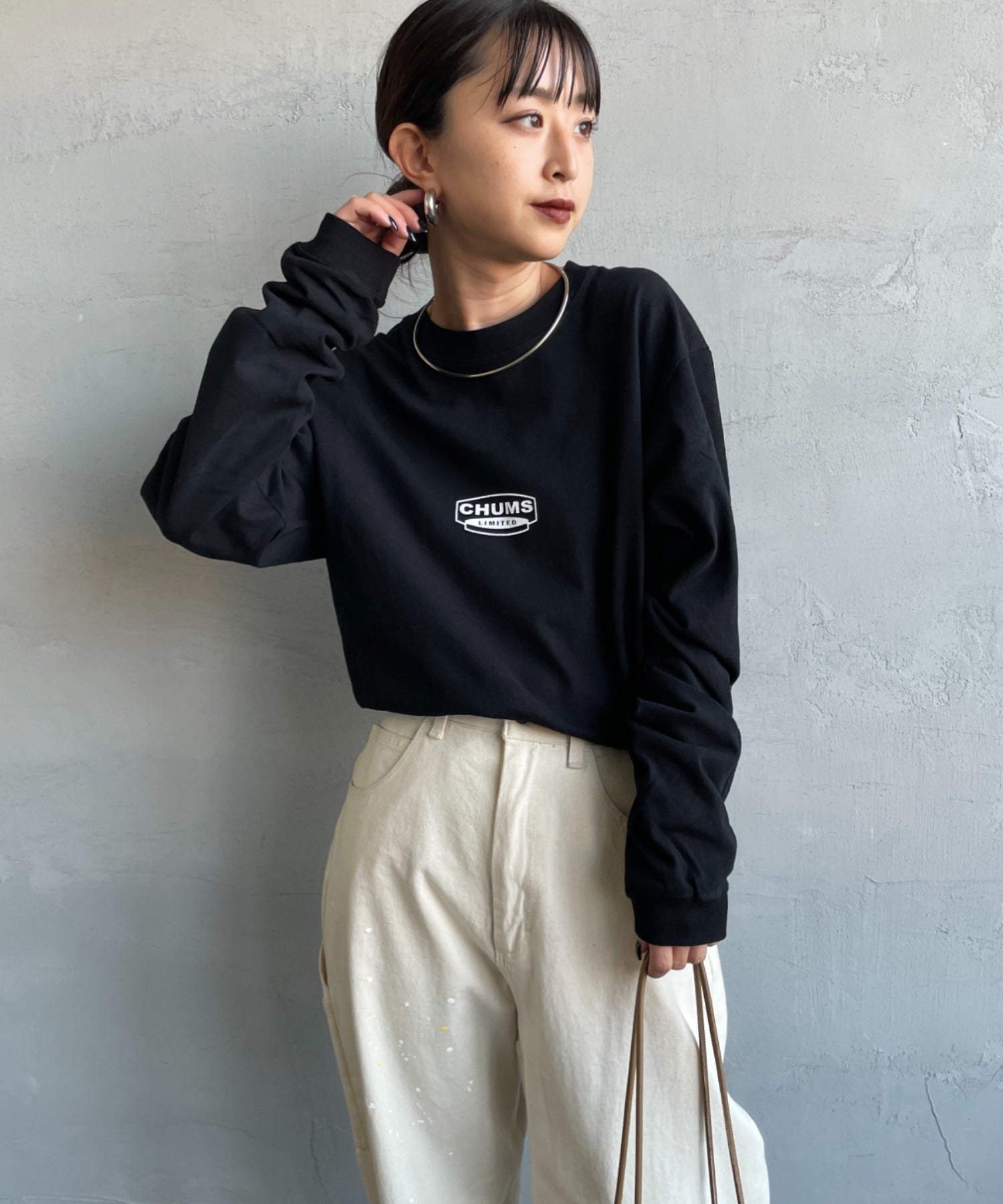Chums  Brushed Back Print Long Sleeve T-shirt HLY & CHOCCICO