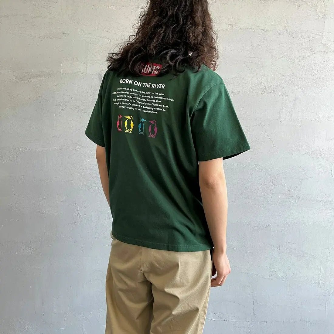 CHUMS Custom History Logo Back Print T-shirt  -3 Color HLY & CHOCCICO