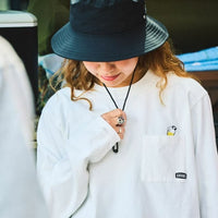 CHUMS Drink Logo  pocket Long sleeve T-shirt - HLY & CHOCCICO